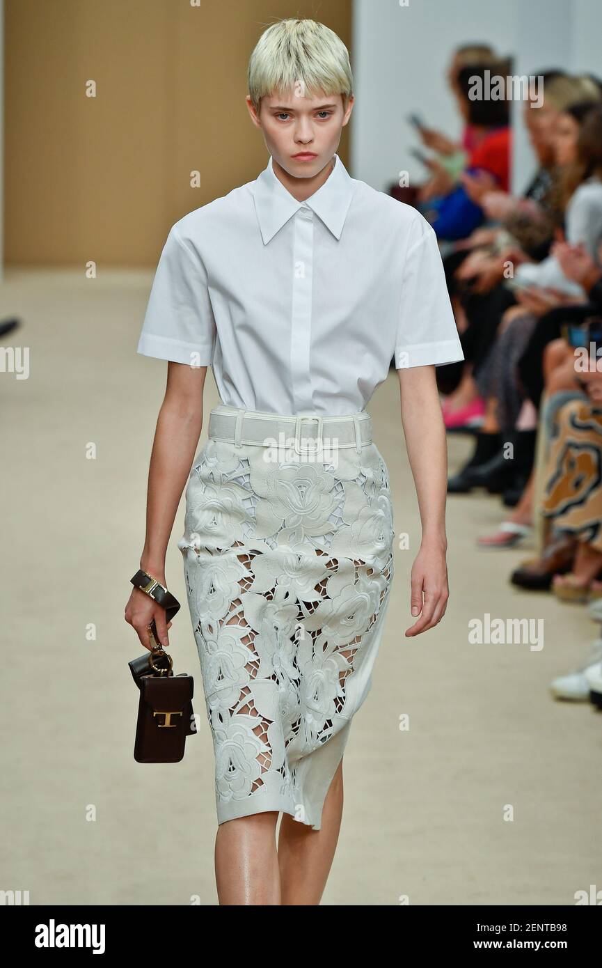 Model Walking On The Runway Tods Fashion Show During Milan Fashion Week Womenswear Spring Summer Held In Milan Italy On September 19 Photo By Jonas Gustavsson Sipa Usa Stock Photo Alamy