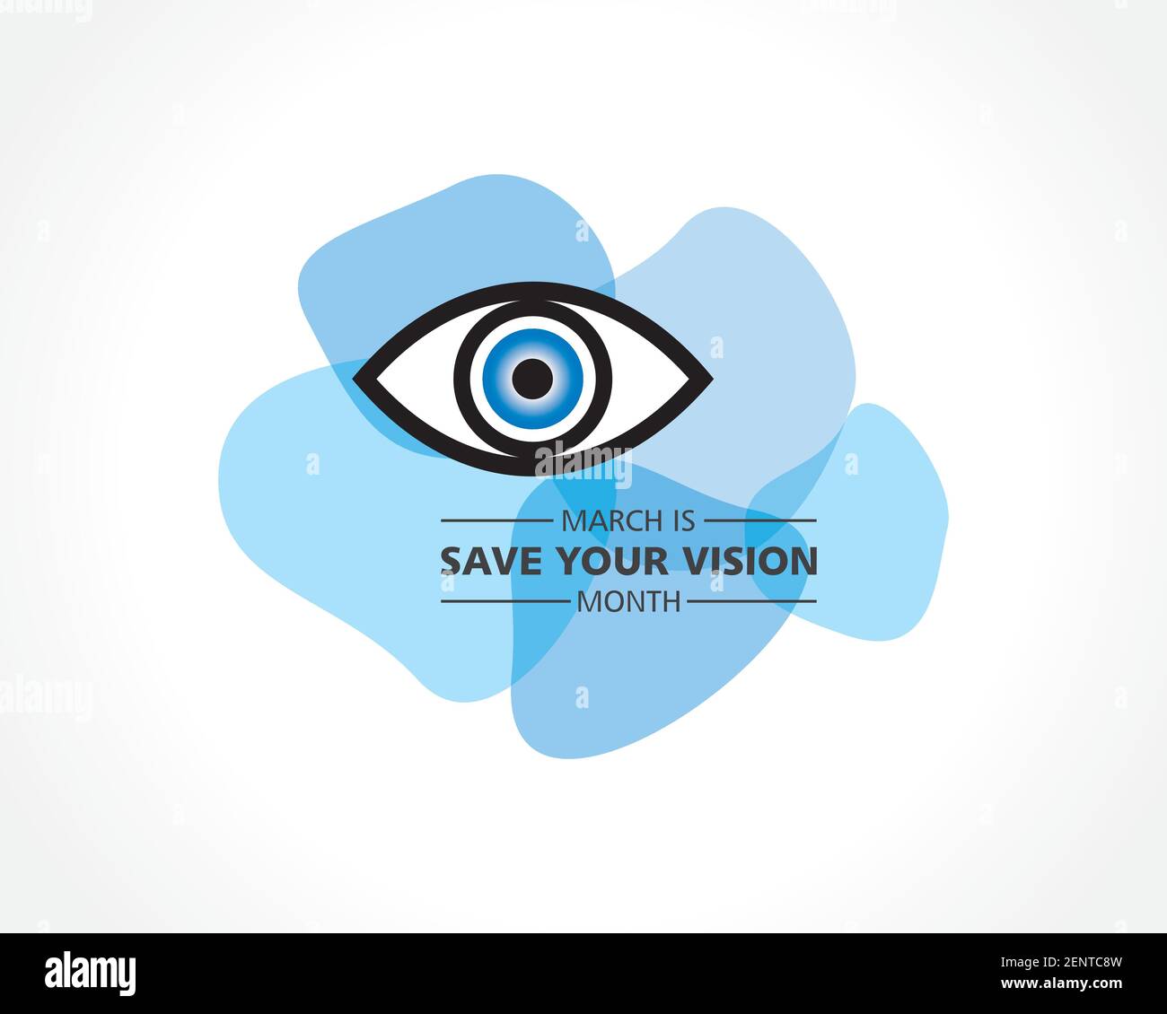 Vector illustration of Save your vision month observed in month of