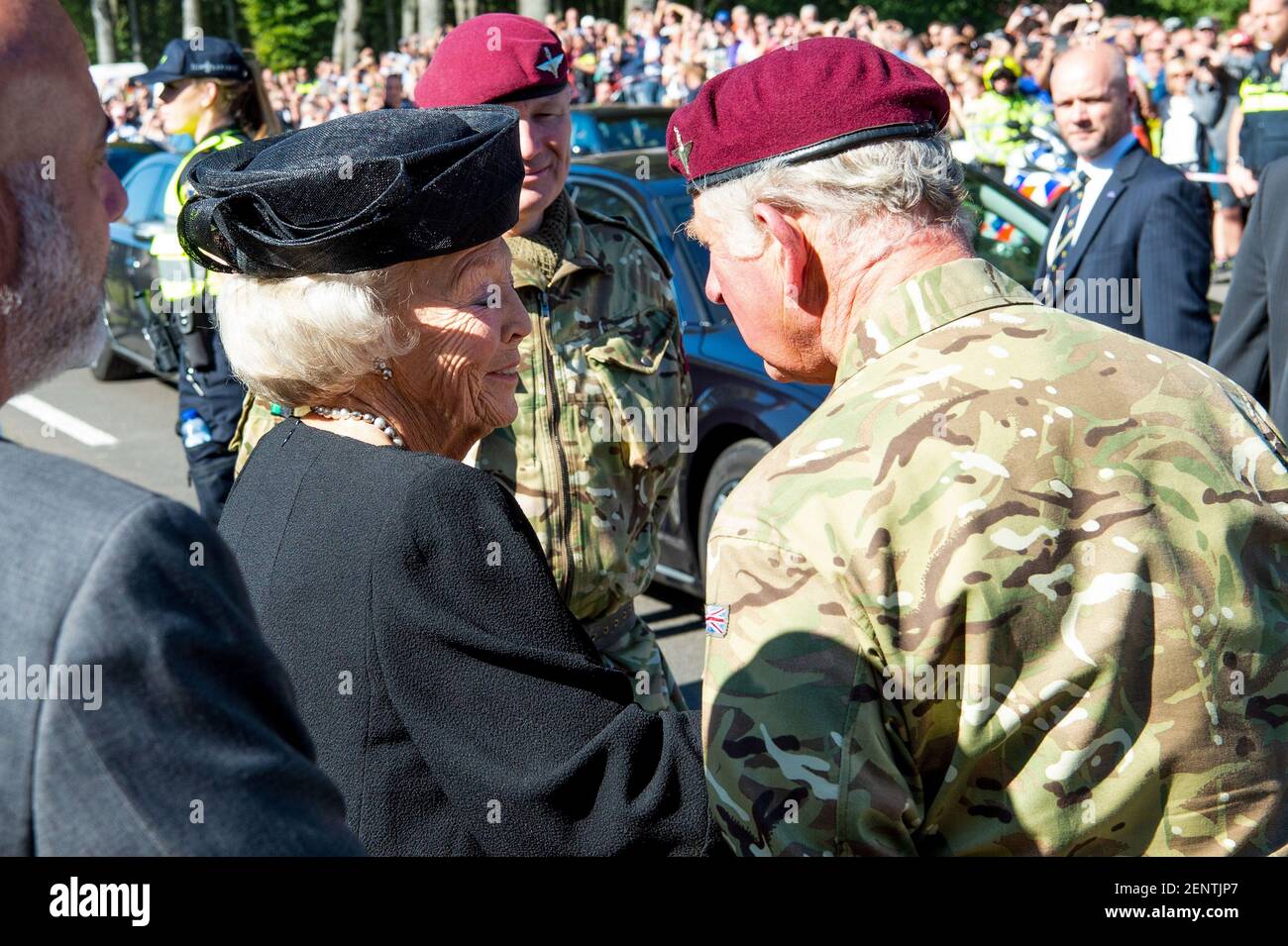 Prince Charles of Wales and Princess Beatrix of the Netherlands during