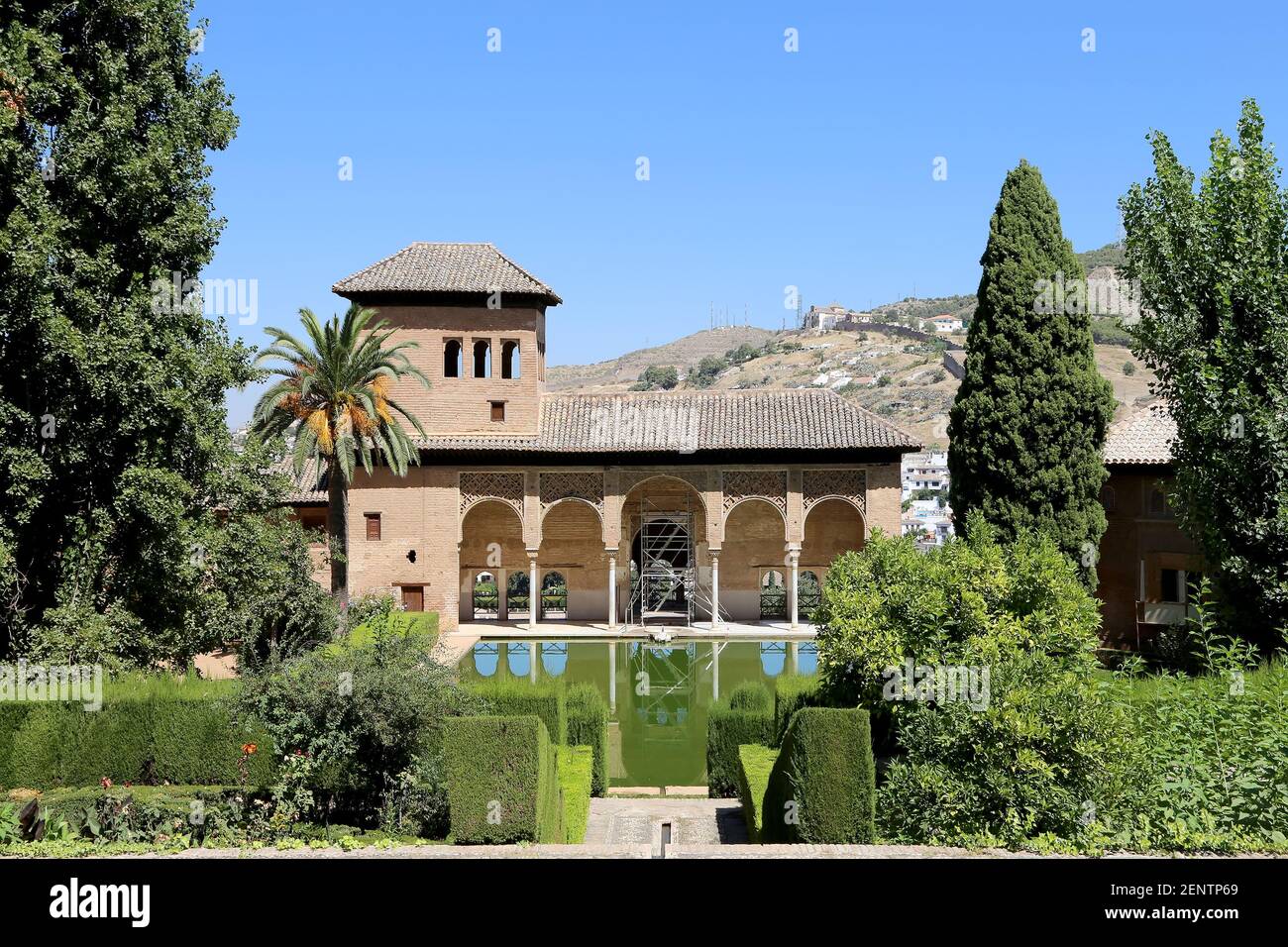 Alhambra Palace medieval moorish castle in Granada, Andalusia, Spain