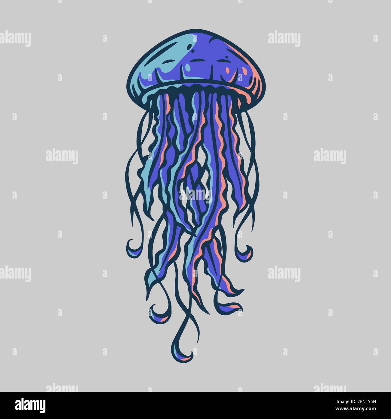 Jellyfish Drawing Color Jellyfish Psychedelic Blacklight Quallen Neon