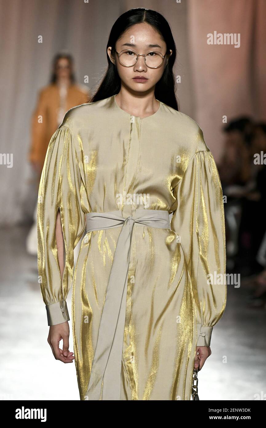 Model walking on the runway Aigner Fashion Show during Milan Fashion Week  Womenswear Spring / Summer 2020 held in Milan, Italy on September 20, 2019.  (Photo by Jonas Gustavsson/Sipa USA Stock Photo - Alamy