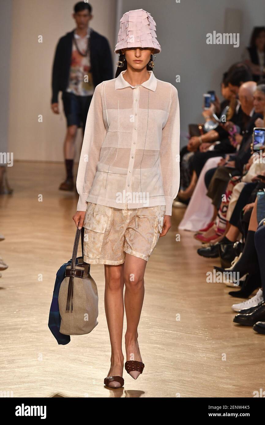 Model walking on the runway Cividini Fashion Show during Milan Fashion ...