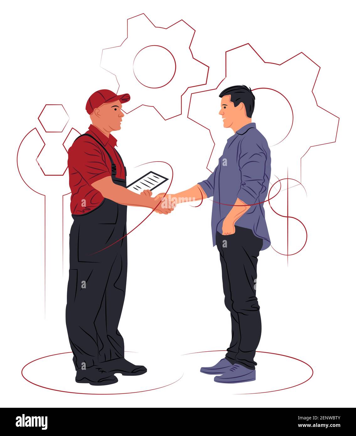 Vector agreement in shadow of sharp lines style Stock Vector Image ...