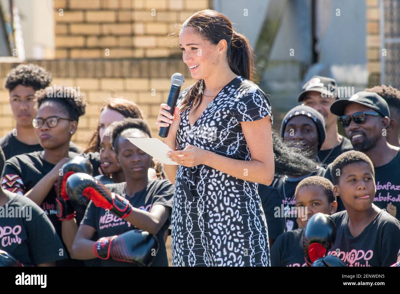 Meghan Duchess of Sussex at the Justice Desk initiative in Nyanga ...