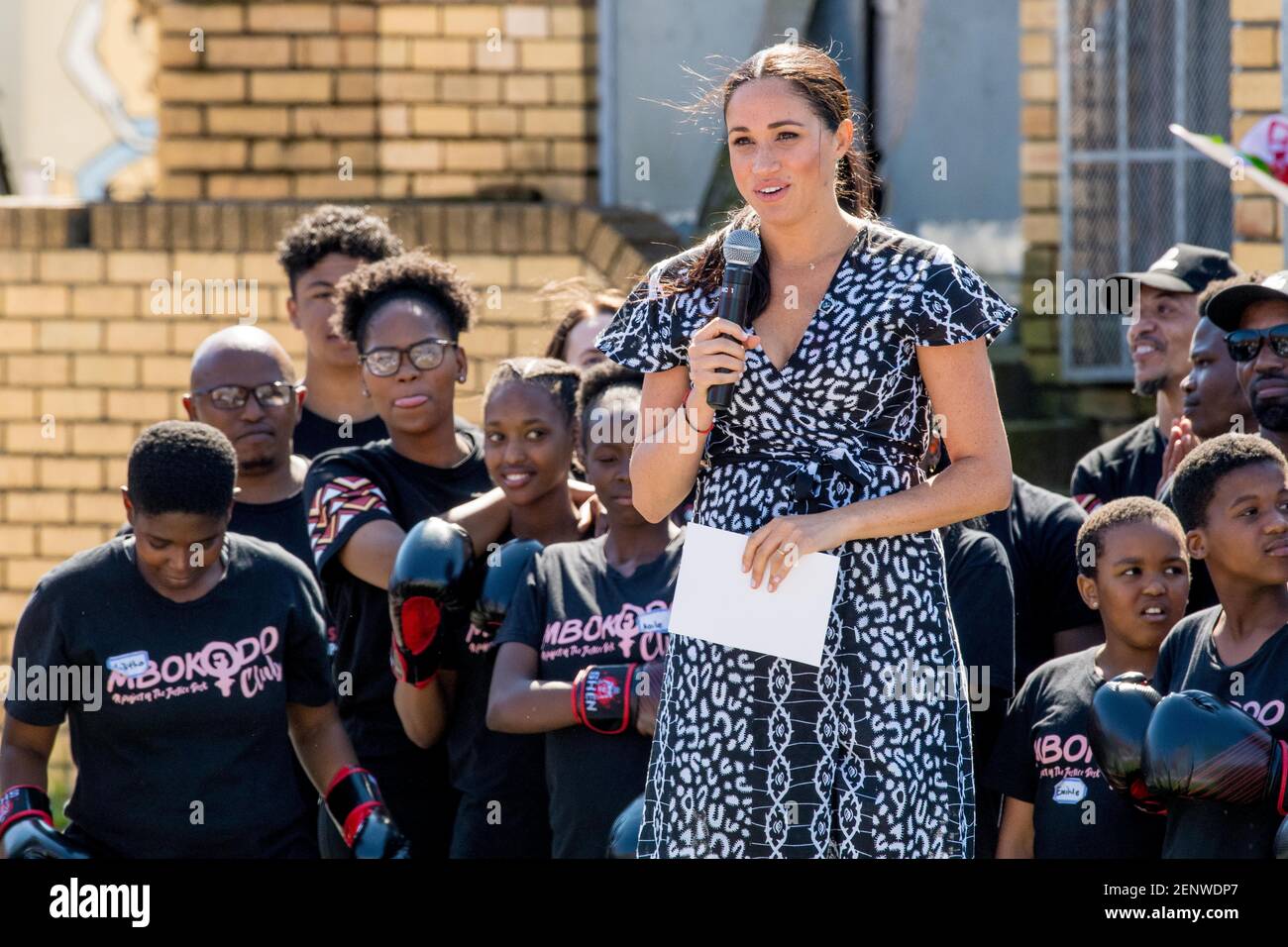 Meghan Duchess of Sussex at the Justice Desk initiative in Nyanga ...