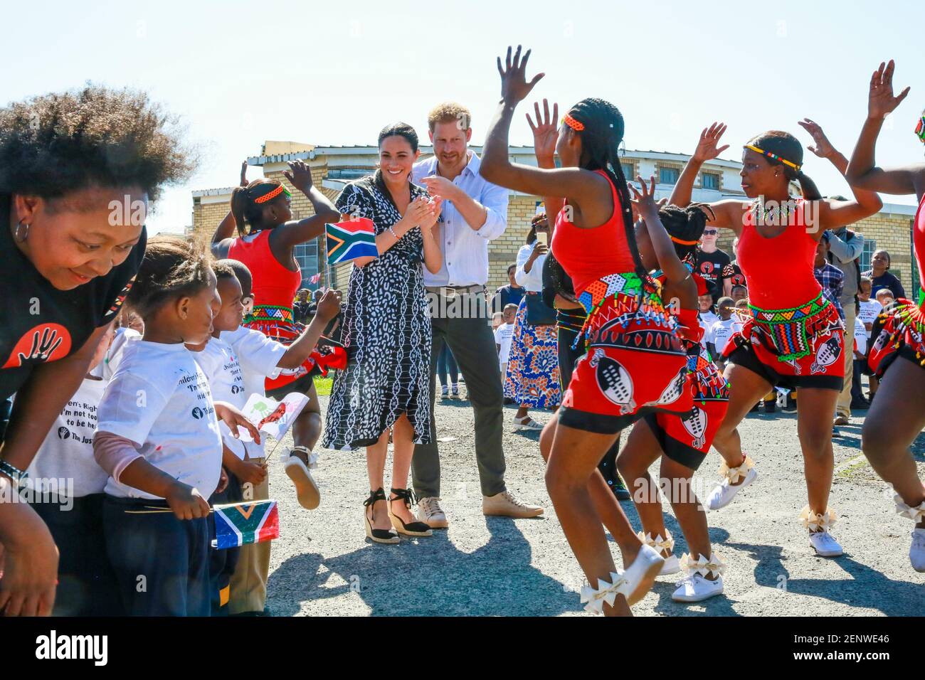 Prince Harry and Meghan Duchess of Sussex at the Justice Desk
