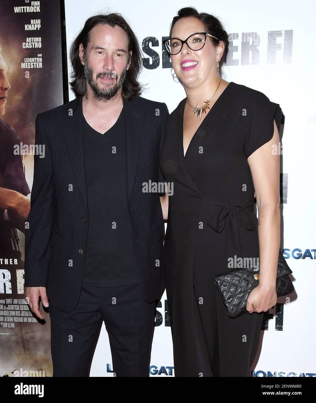 (L-R) Keanu Reeves And Sister Karina Miller At The Liongates SEMPER FI