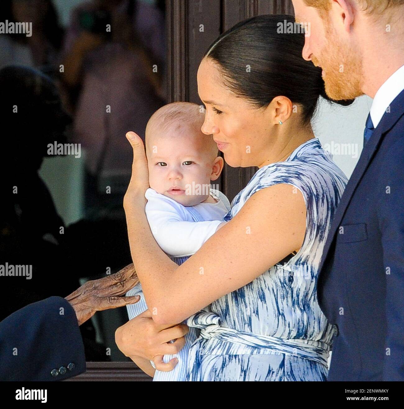 Prince Harry and Meghan Duchess of Sussex, holding baby Son Archie ...