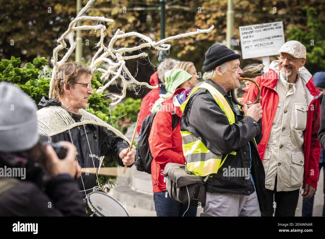 DEN HAAG, 25-09-2019, Demonstration against cutting down threes at the Amazone rainforest in Brazil. (Photo by Pro Shots/Sipa USA) Stock Photo