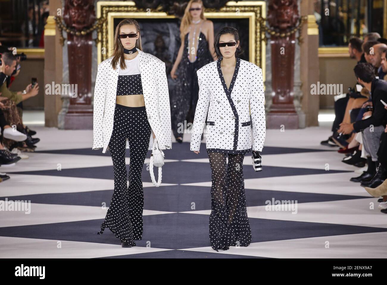 Model on the runway during the Balmain Ready to Wear Spring/Summer 2020 show part of Paris Week on September 27, 2019 in Paris, France. (Photo by Jonas Gustavsson/Sipa USA Stock