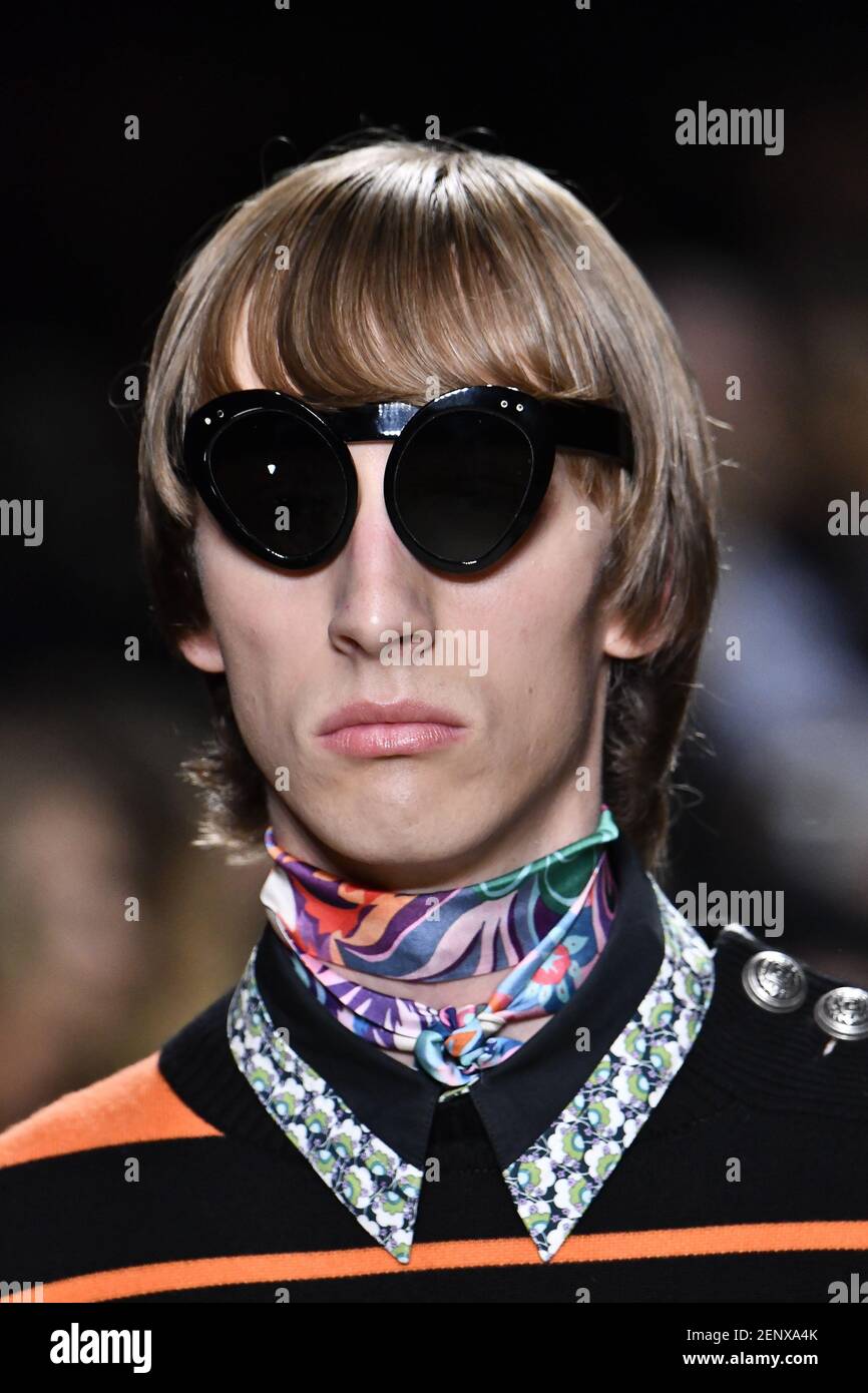 Joseph Riser Model Model Josef walking on the runway during the Paco Rabanne Ready to Wear ...