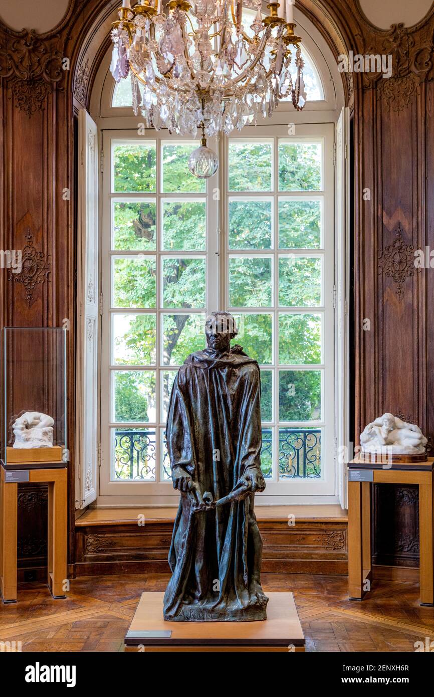 Bronze sculpture on display in l'Hotel Biron, Musee Rodin, Paris, France Stock Photo