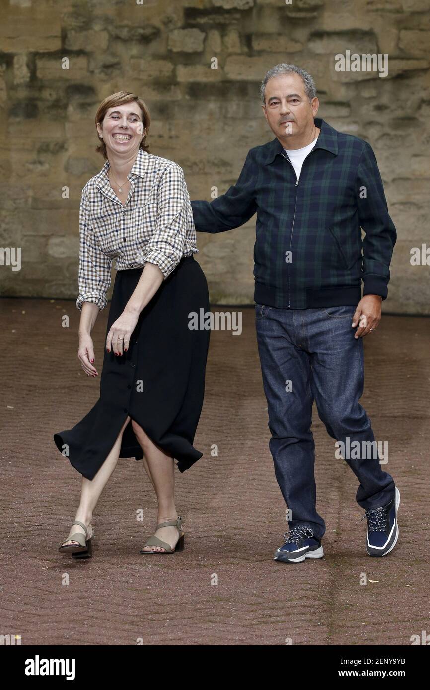 Judith Touitou and Jean Touitou walking 