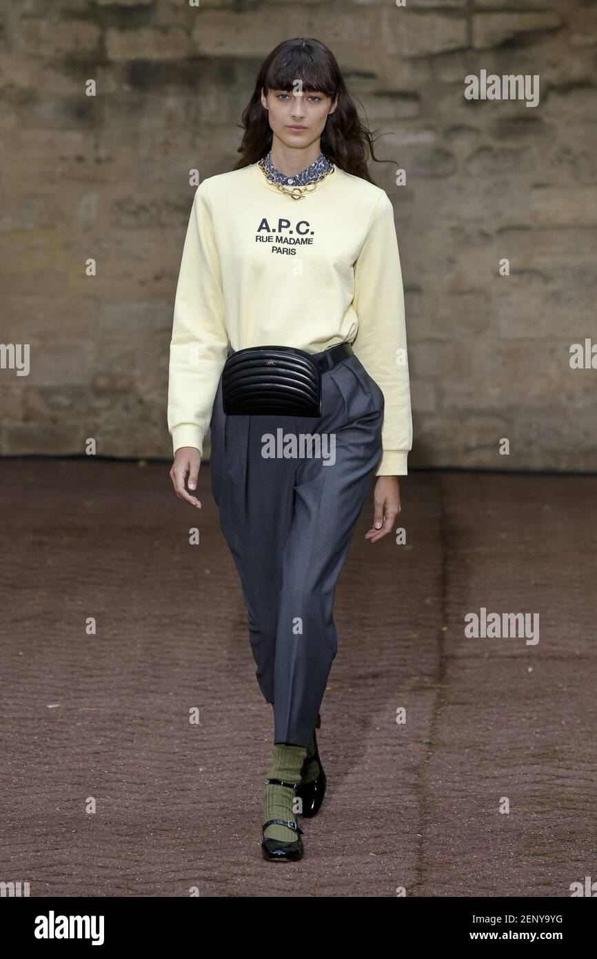 Model Nike Praesto Nordstrom walking on the runway during the A.P.C. Ready  to Wear Spring/Summer 2020 show part of Paris Fashion Week on September 30,  2019 in Paris, France. (Photo by Jonas