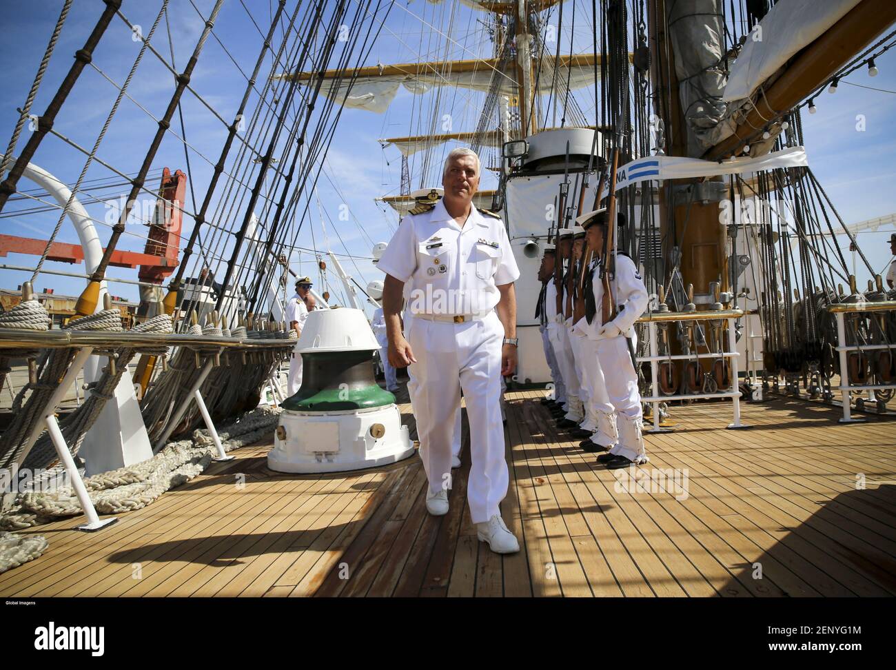 Lisboa-02/10/2019 - Visit to the Argentine ship FRAGATA ARA LIBERTAD.In the  image Captain J. Romay. (PAULO SPRANGER / Global Images/Sipa USA Stock  Photo - Alamy