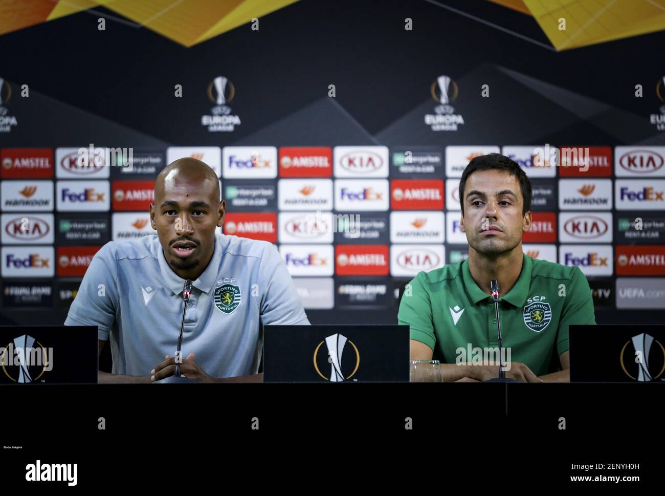 Lisbon 10 02 19 Eduardo And Emanuel Ferro Spoke This Afternoon At A Press Conference In Alvalade In Anticipation Of The Europa League Game Against Lask Linz Edward Emanuel Ferro Pedro Rocha