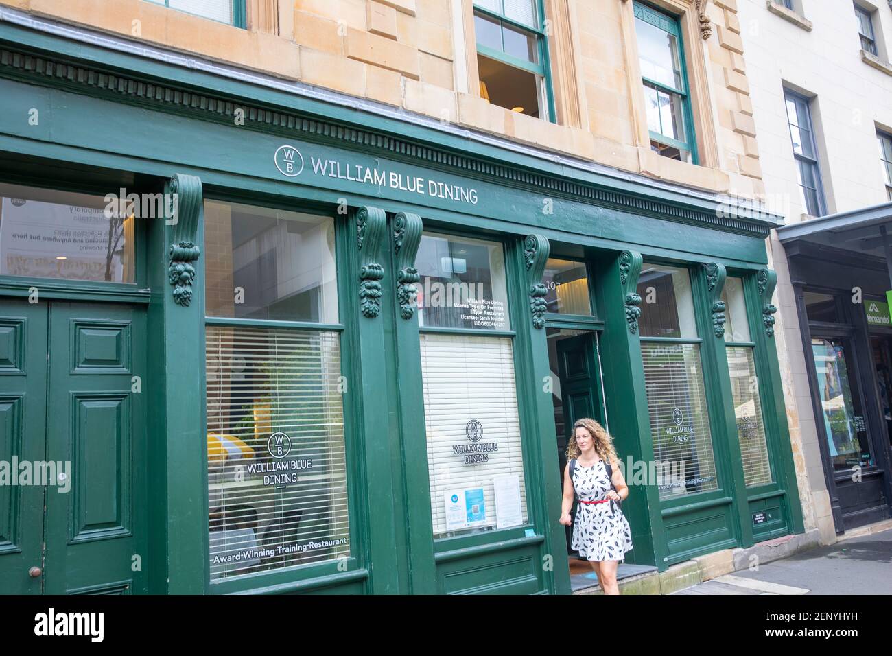 William Blue Dining student training restaurant in the Rocks Sydney,NSW,Australia Stock Photo William Blue Dining student training restaurant in the Rocks Sydney,NSW,Australia Stock Photo