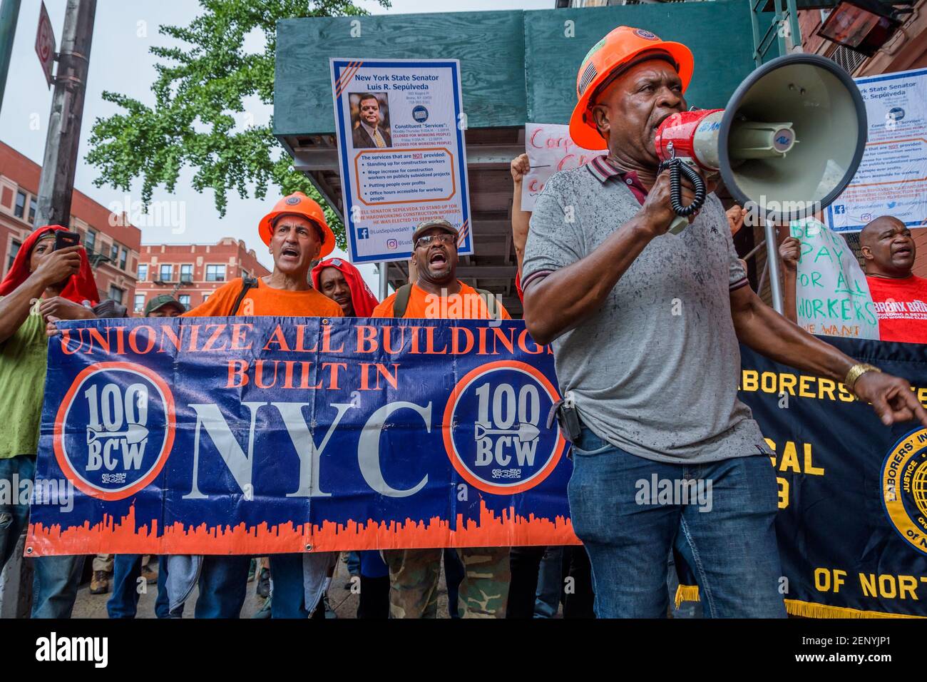 Members of Bronx Brigade, a campaign fighting to increase the number of