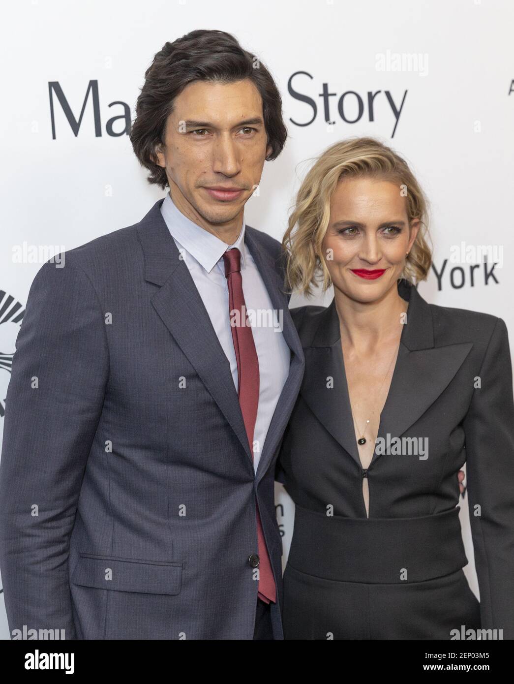 Adam Driver and Joanne Tucker attend premiere of Marriage Story at 57th