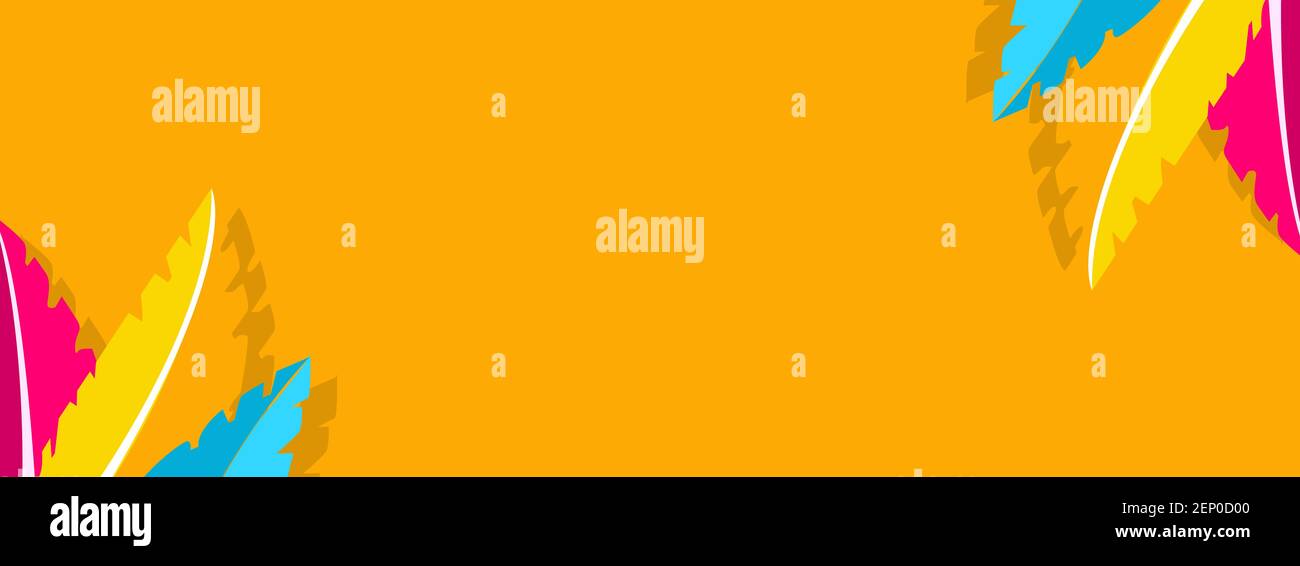 Colorful feathers carnival background. Vector Illustration Stock Vector