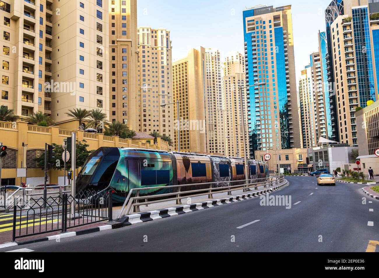 dubai-uae-december-5-new-modern-tram-in-dubai-marina-uae-december