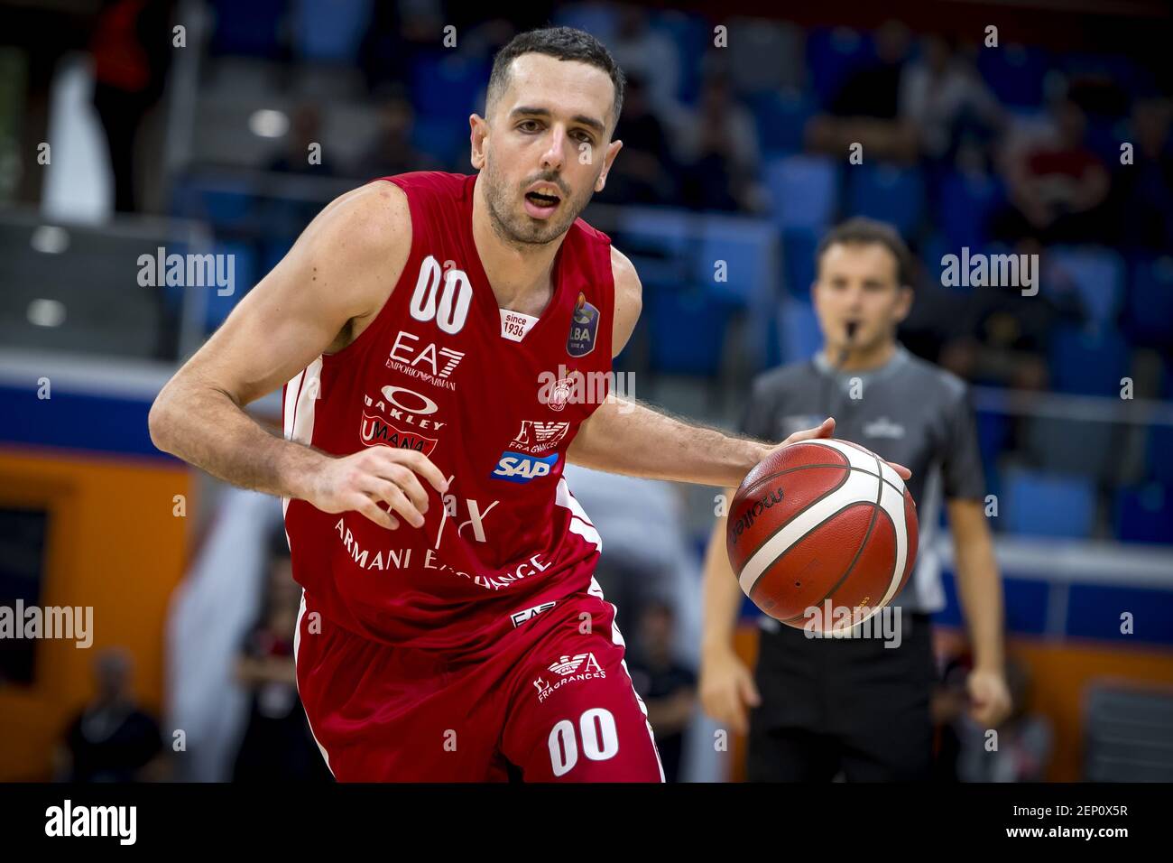 Amedeo Della Valle (AX Armani Exchange Olimpia Milano) during Legabasket  Serie A basketball match AX Armani Exchange Olimpia Milano vs Pallacanestro  T Stock Photo - Alamy