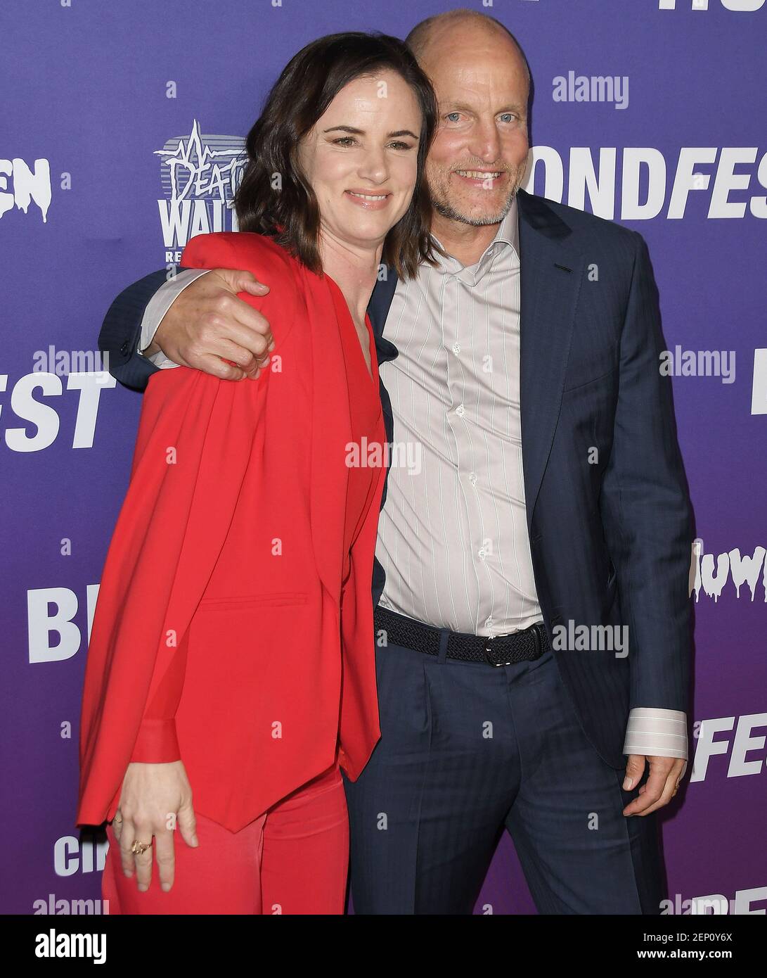 (LR) Juliette Lewis and Woody Harrelson reunite at the NATURAL BORN