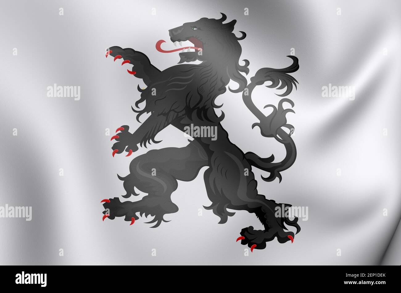 3D Flag of principality of Powys Fadog. 3D Illustration Stock Photo - Alamy
