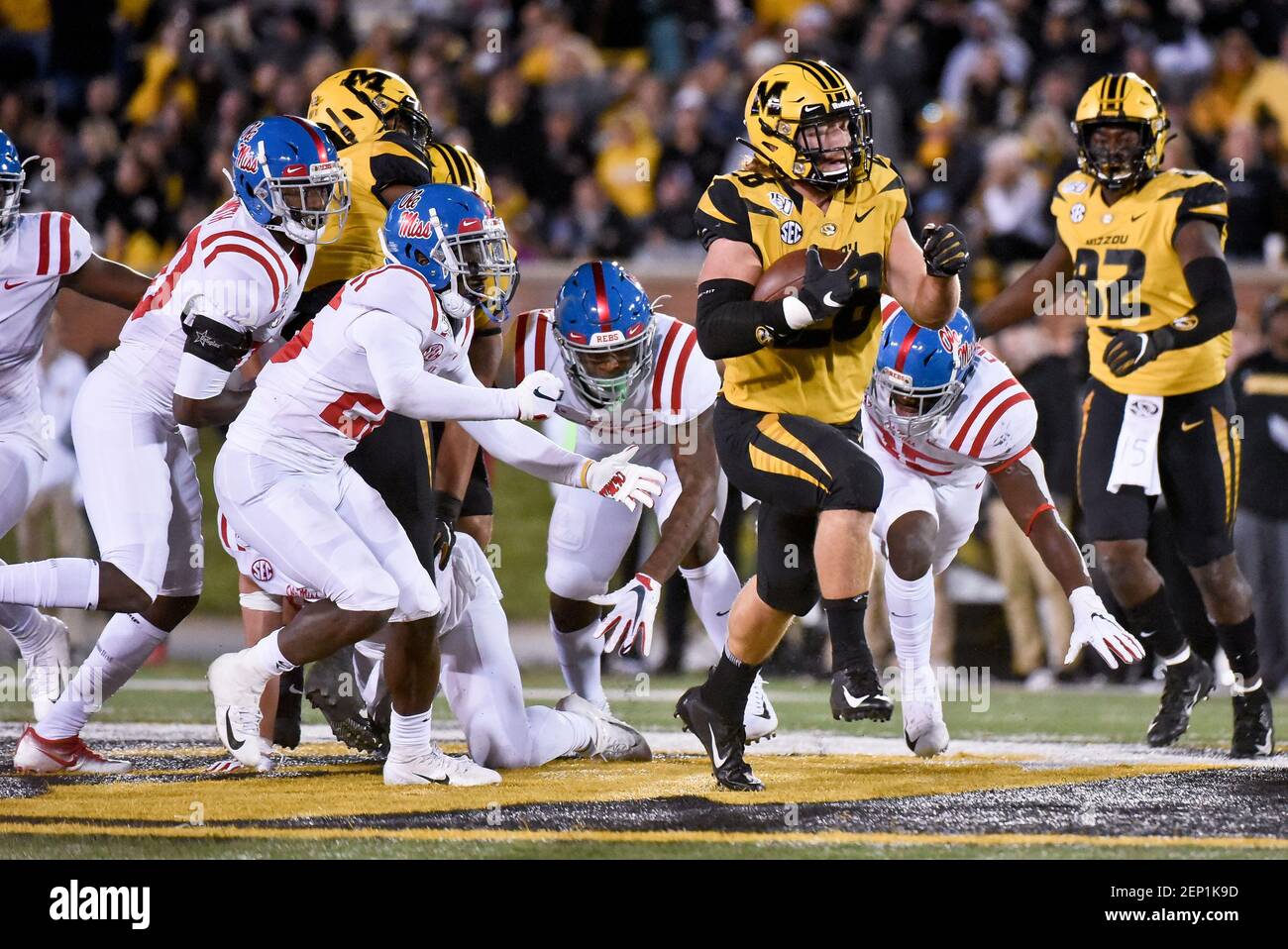 Oct 12, 2019 Missouri Tigers running back Dawson Downing (28) breaks
