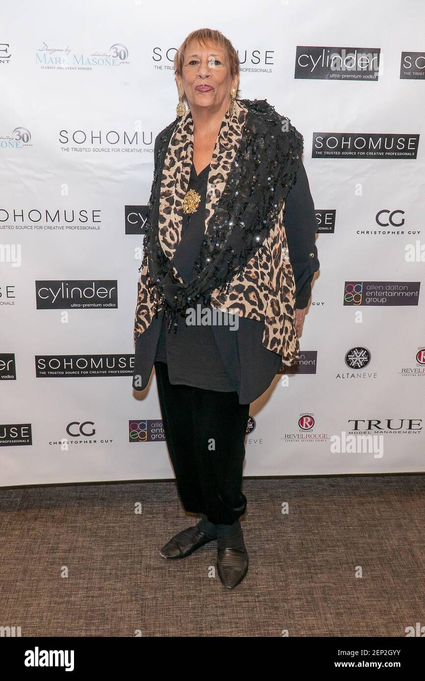 Lucia Kaiser attends the Global Launch of SohoMuse - A Night nof Creativity Unleashed at Christopher Guy Studio in New York, NY on October 17, 2019. (Photo by David Warren /Sipa? USA) Stock Photo