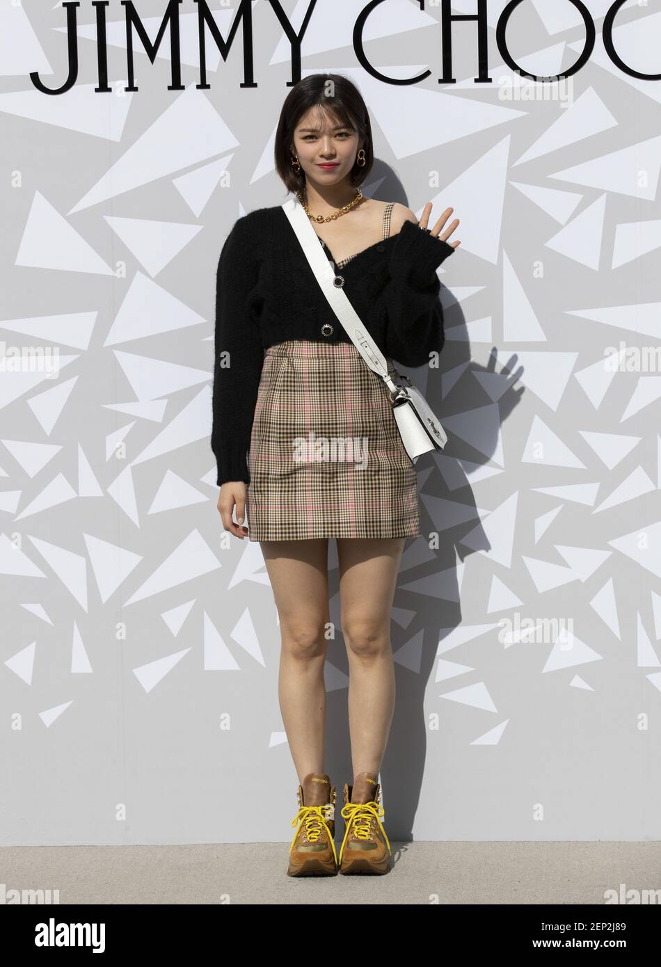31 October 2019 - Incheon, South Korea : South Korean singer Jeongyeon,  member of South Korean girl group Twice, attends a photo call for the Louis  Vuitton launching at Incheon International Airport