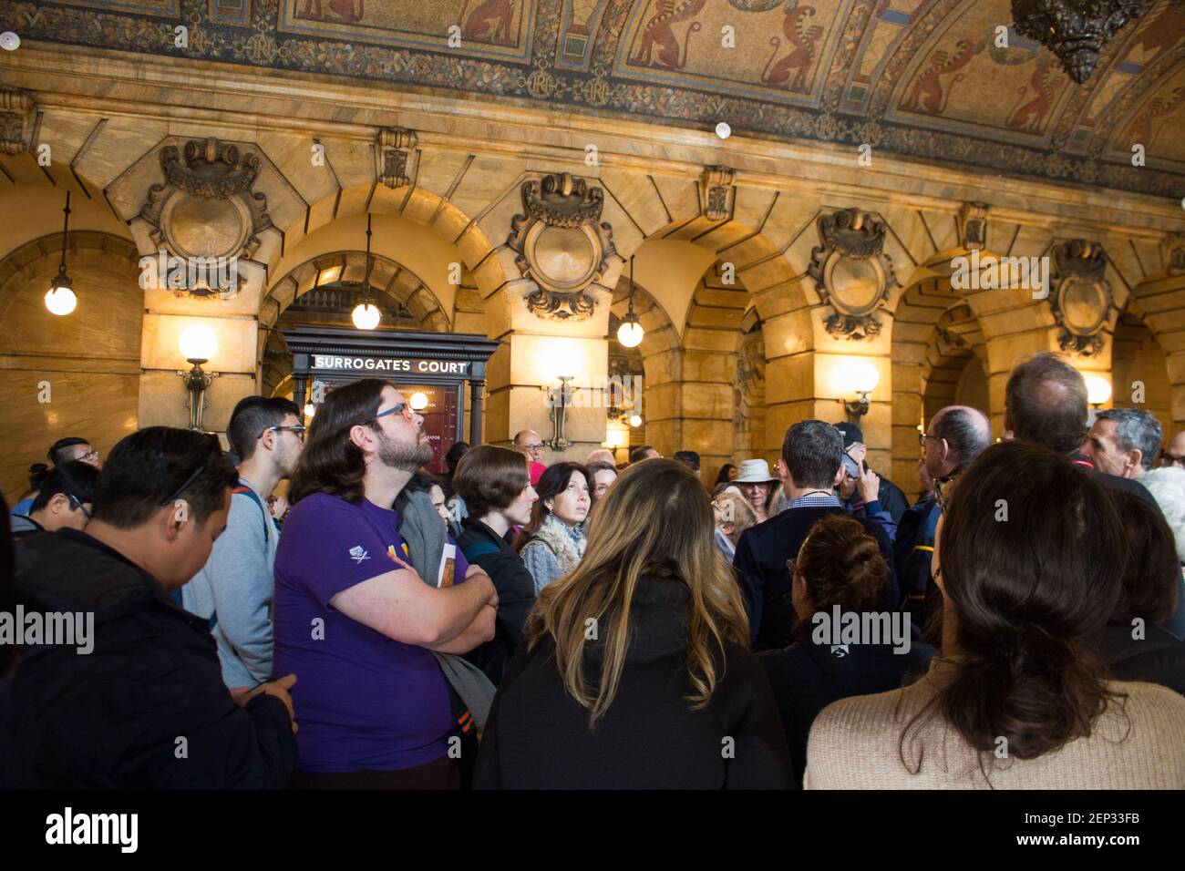 New York, NY October 19, 2019 Hundreds of people visited Surrogate’s