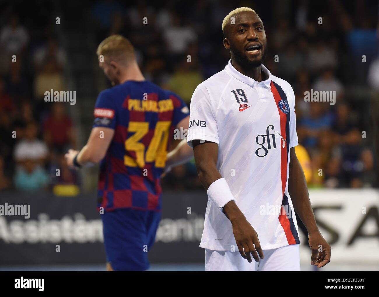 Luc Abalo of PSG during the match between FC Barcelona v PSG of Velux EHF  Champions