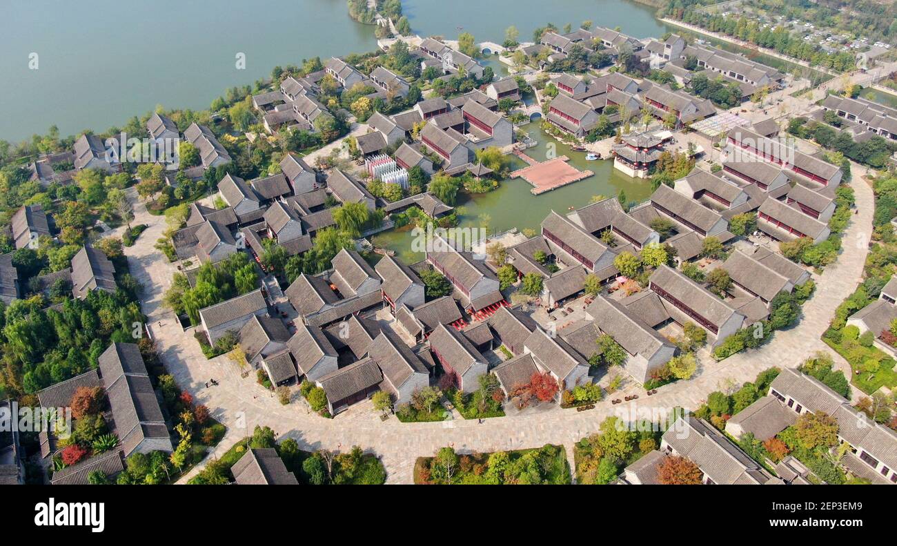 Jiangsu,china-aerial Photo Taken On Oct. 20, 2019 Shows The Beautiful 