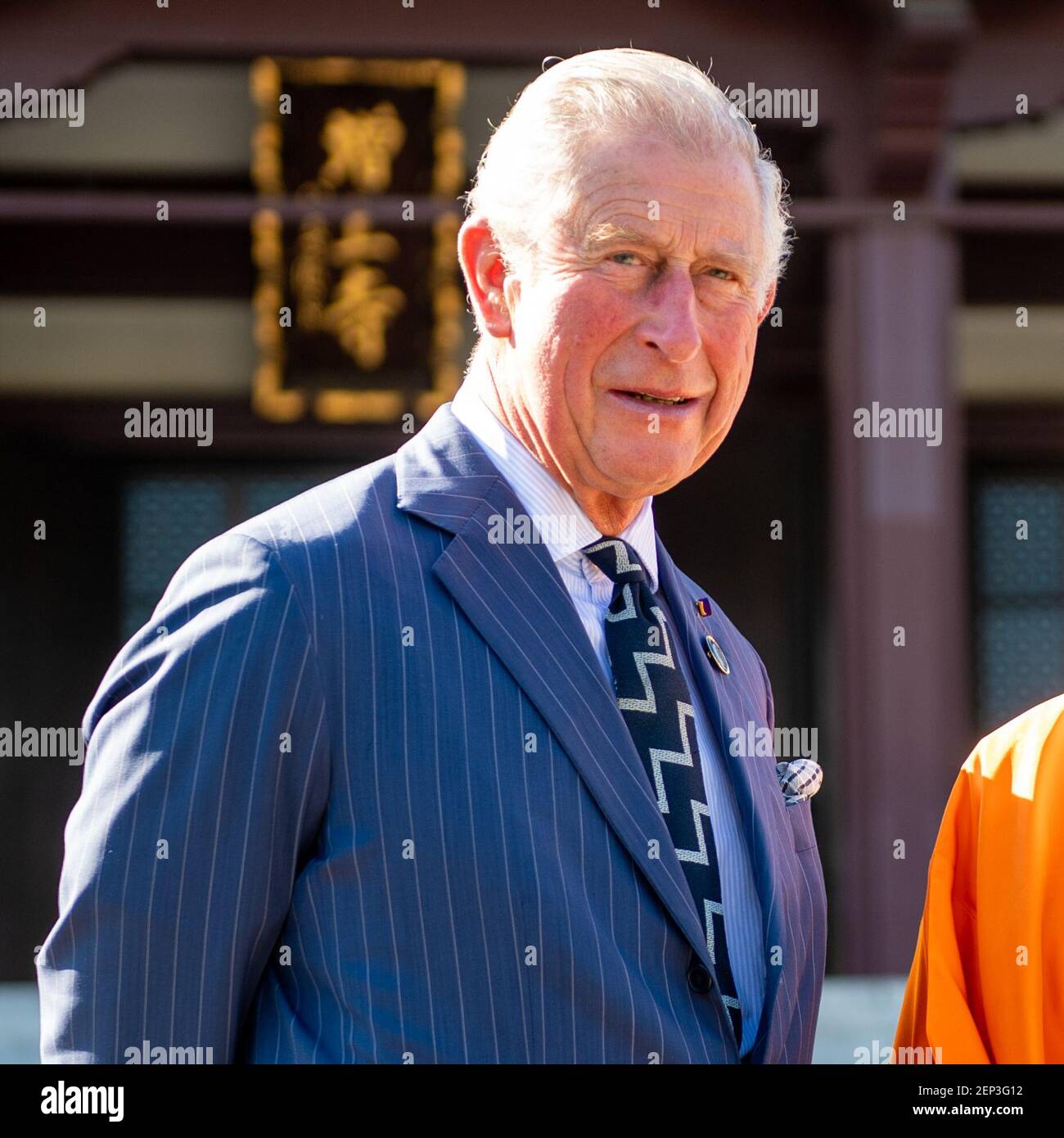 Prince Charles, the Prince of Wales visits Zojoji Temple in Tokyo