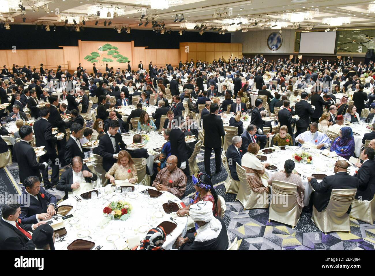 Guests during a Reception at The Ambassador’s Residence in Tokyo, Japan