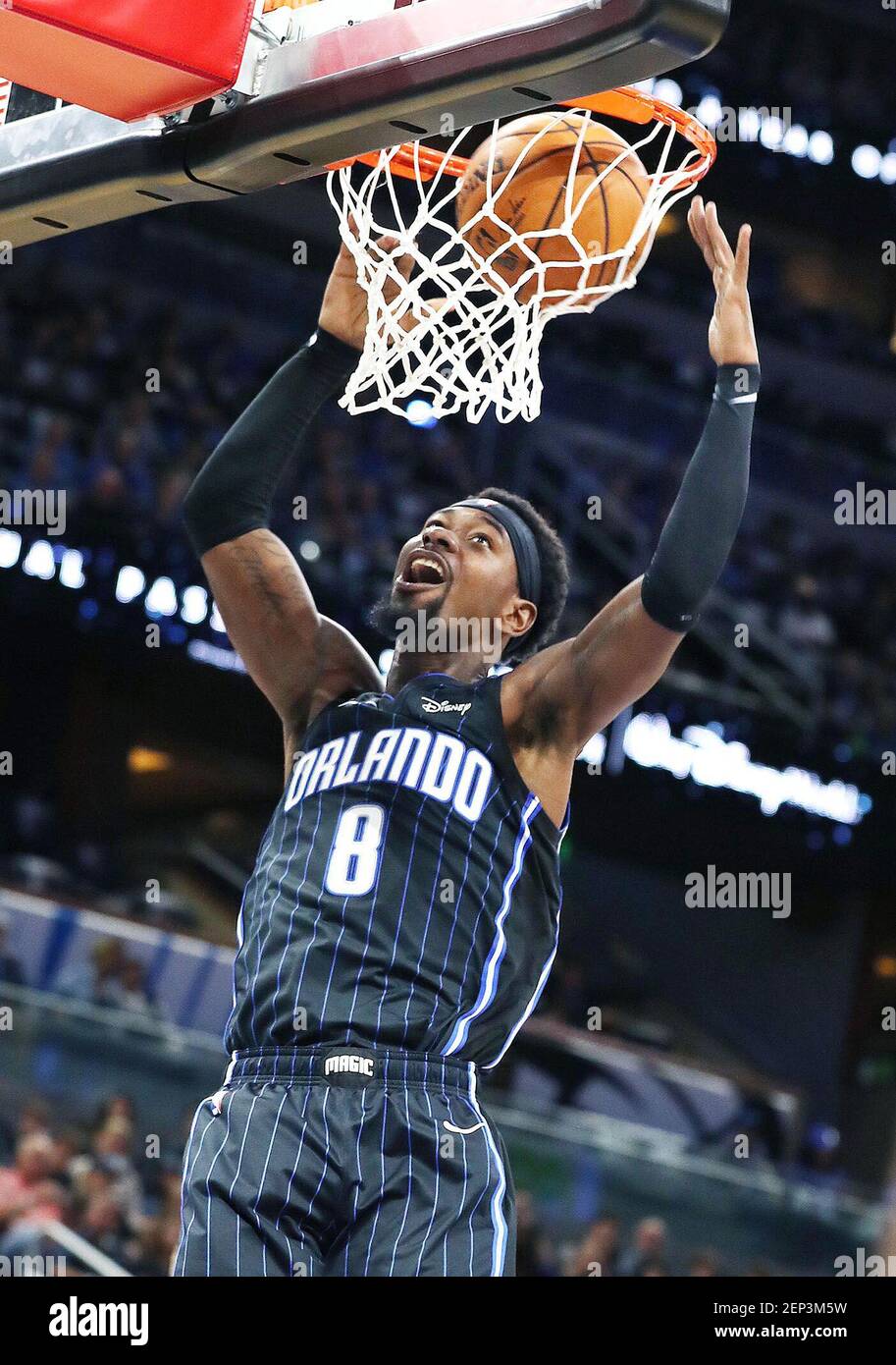 The Orlando Magic's Terrence Ross dunks against the Toronto