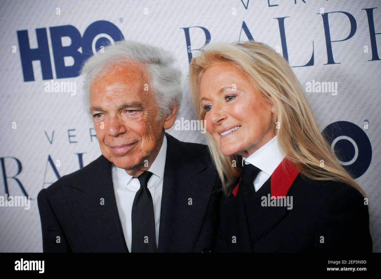 Ralph Lauren (L) and Ricky Lauren attend(s) the VERY RALPH film premiere  held at the Metropolitan Museum of Art in New York City. (Photo by Efren  Landaos / SOPA Images/Sipa USA Stock