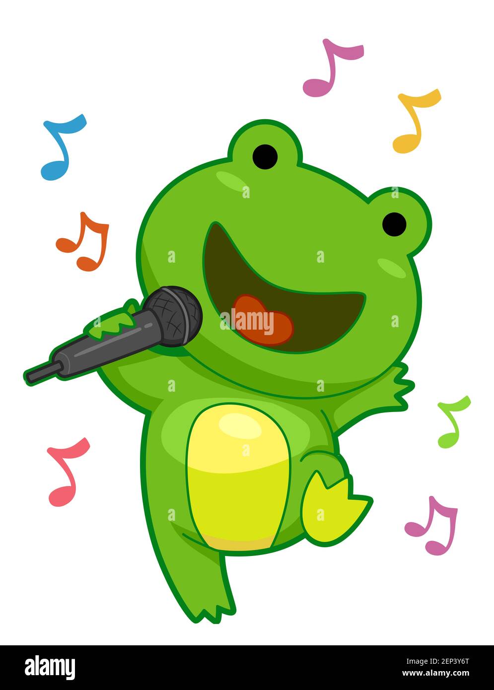 Frog singing Cut Out Stock Images & Pictures - Alamy