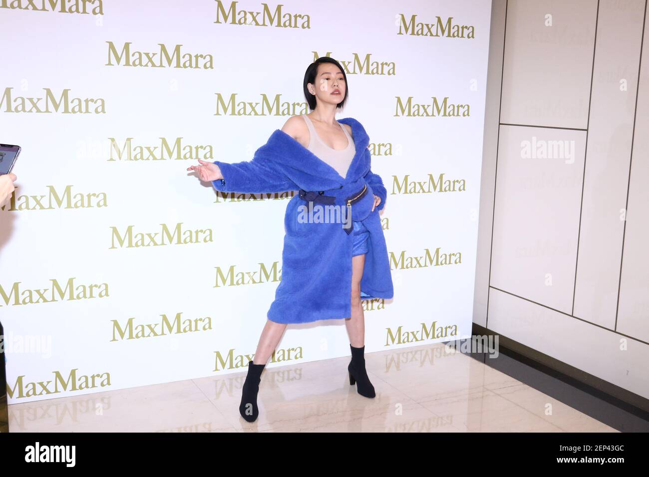 Dee Hsu attends the opening ceremony of Max Mara¡ Bearing Gifts pop-up  store by wearing a cobalt blue sweater in Taipei,Taiwan,China on 24  October, 2019.(Photo by TPG) (Photo by Top Photo/Sipa USA