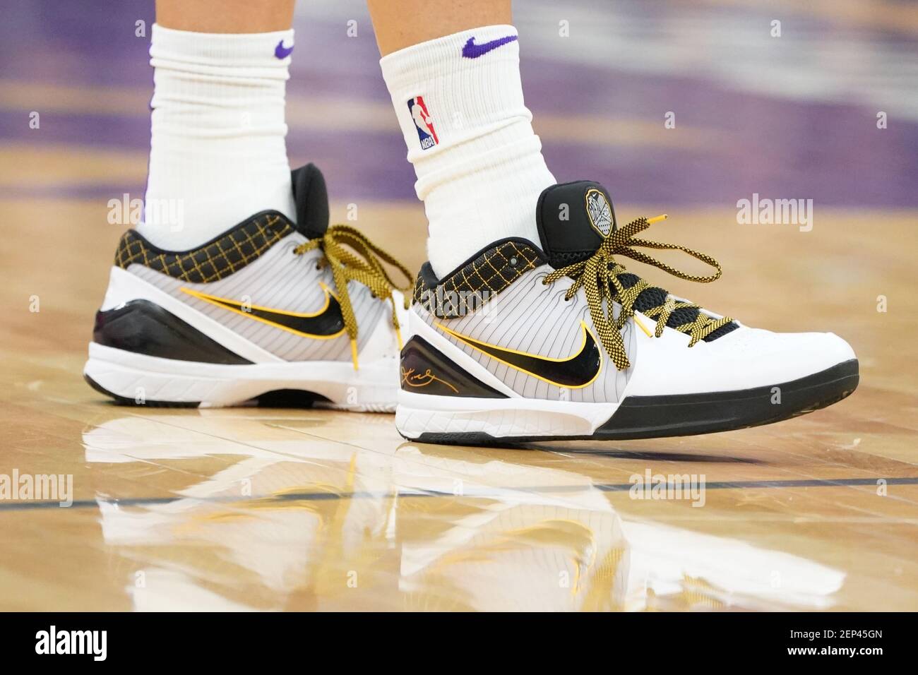 October 25, 2019; Sacramento, CA, USA; Detail view of the Nike shoes worn  by Sacramento Kings guard Bogdan Bogdanovic (8) during the third quarter  against the Portland Trail Blazers at Golden 1