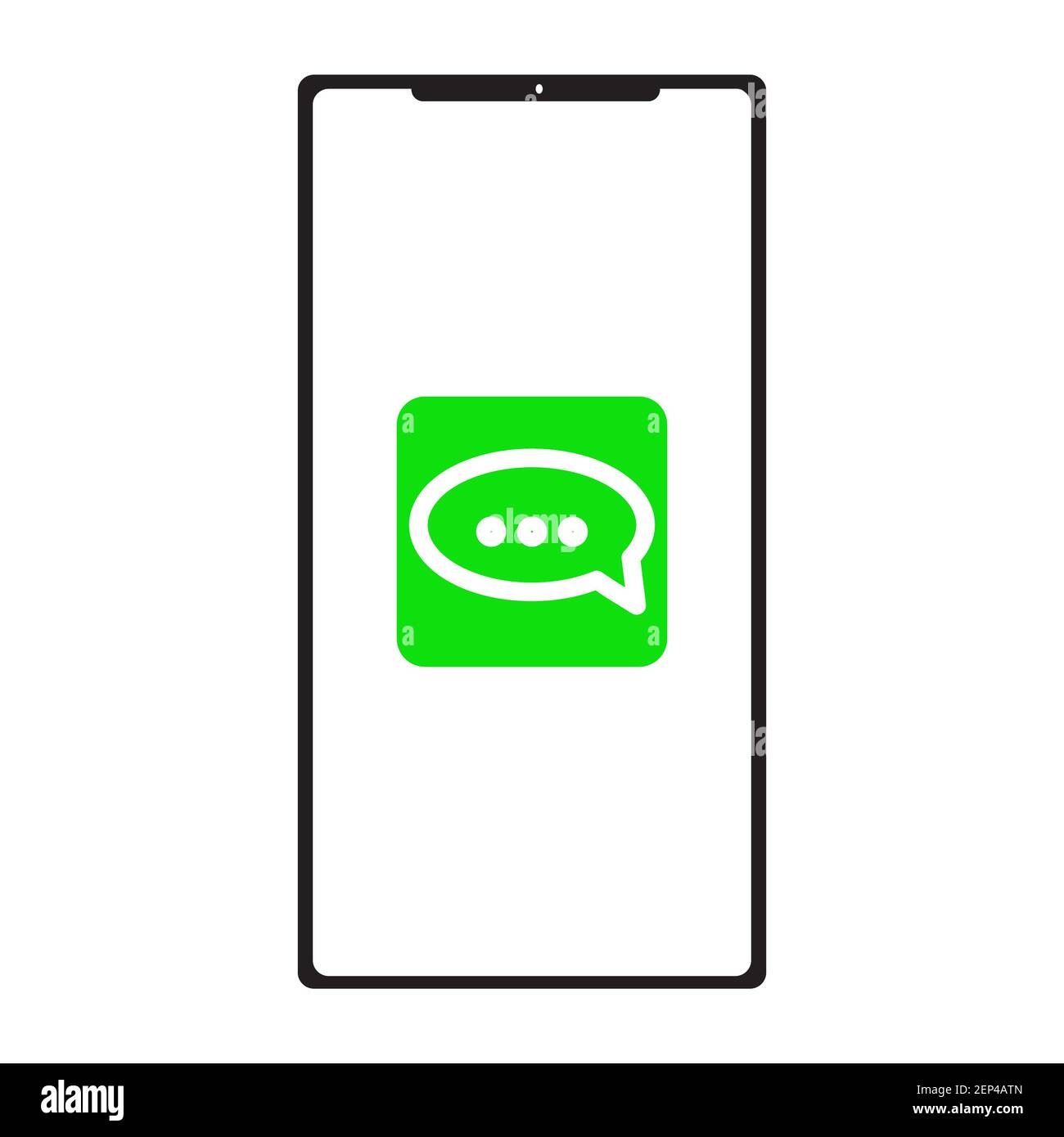 Smartphone message notification icon on white background vector. mobile ...