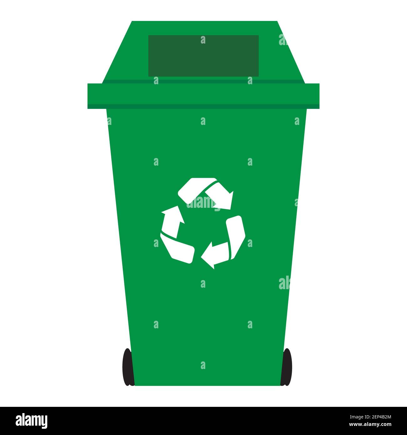 Recycle green bin vector isolated on white background Stock Photo Alamy