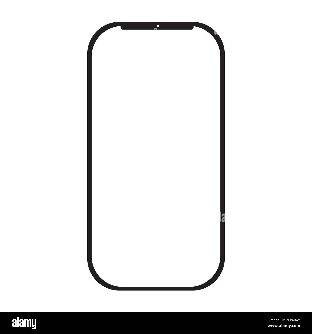 Smartphone mockup vector icon isolated on white background Stock Photo