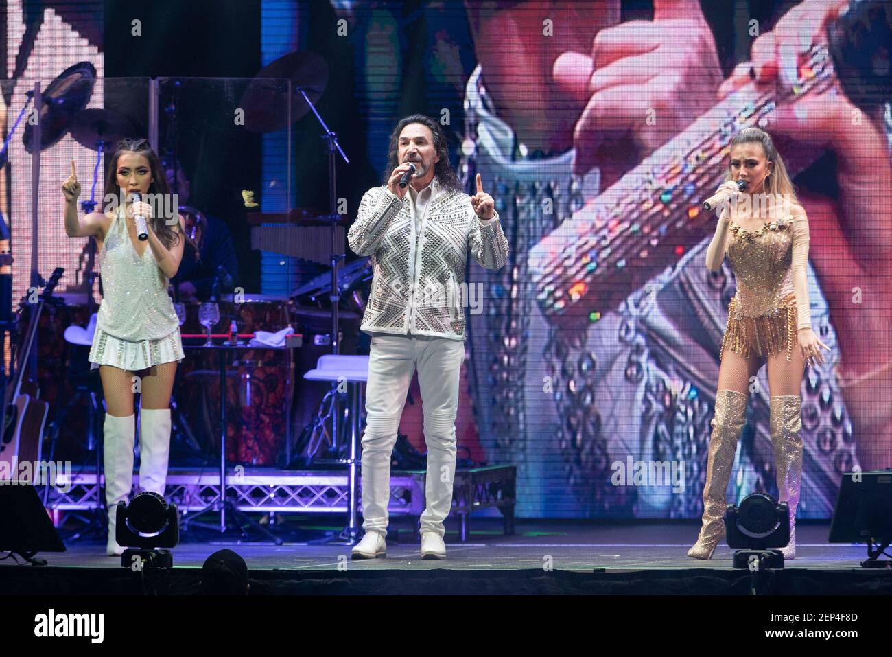 MIAMI, FL - OCT 26: Alison Solis, Marco Antonio Solis and Marla Solis