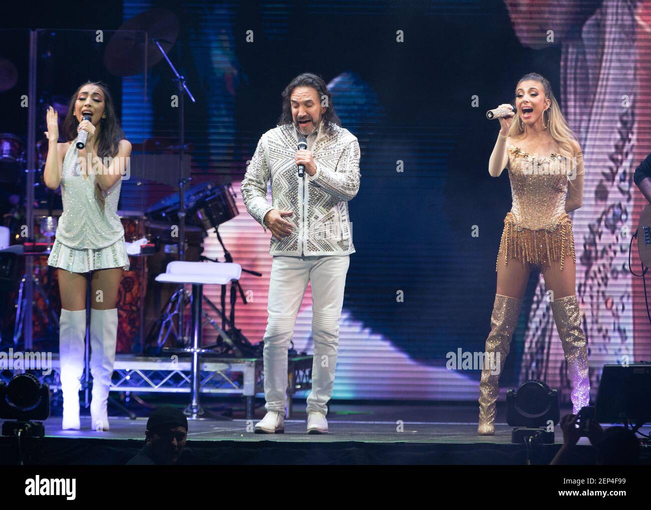 MIAMI, FL - OCT 26: Alison Solis, Marco Antonio Solis and Marla Solis