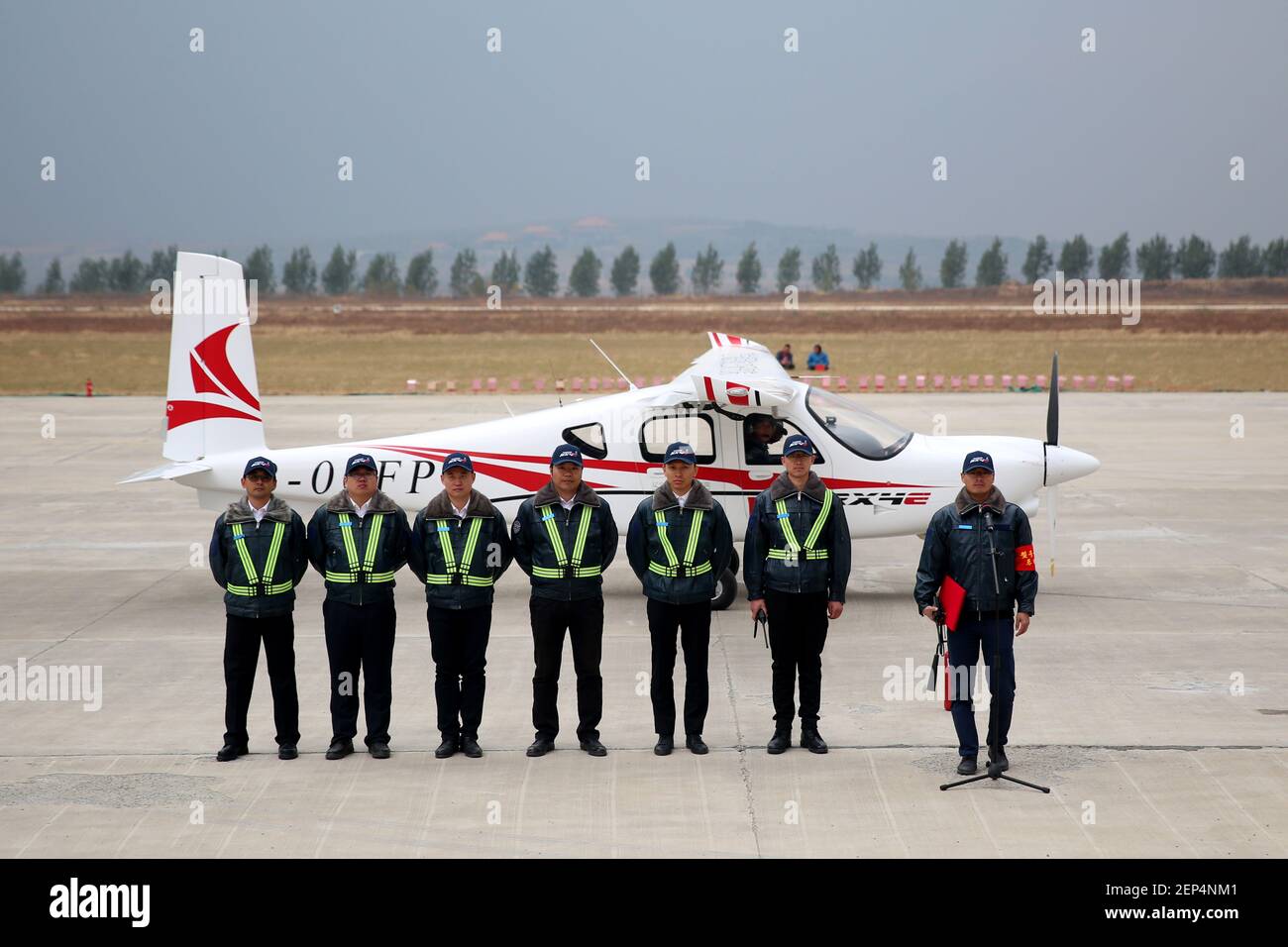 The first domestically designed four seater electric airplane is tested