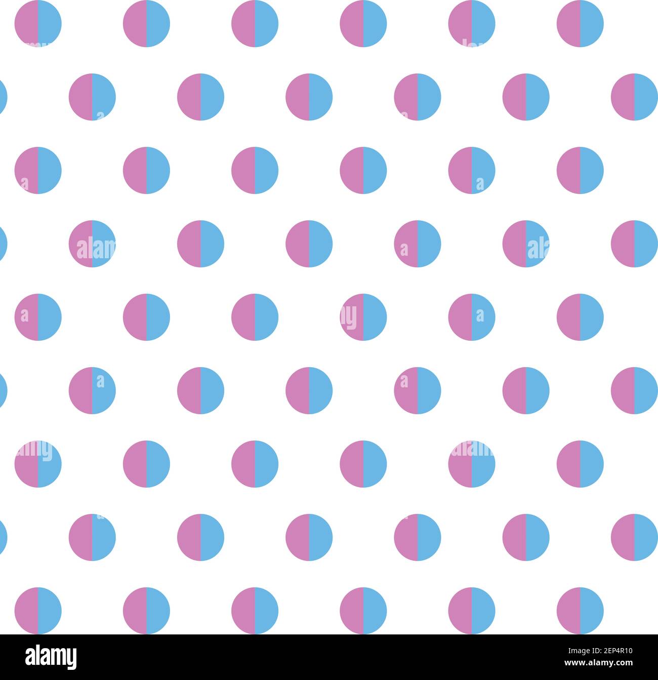 Polka dot in purple blue on white pattern background for texture printing, dress, textile, giftwrapping Stock Vector