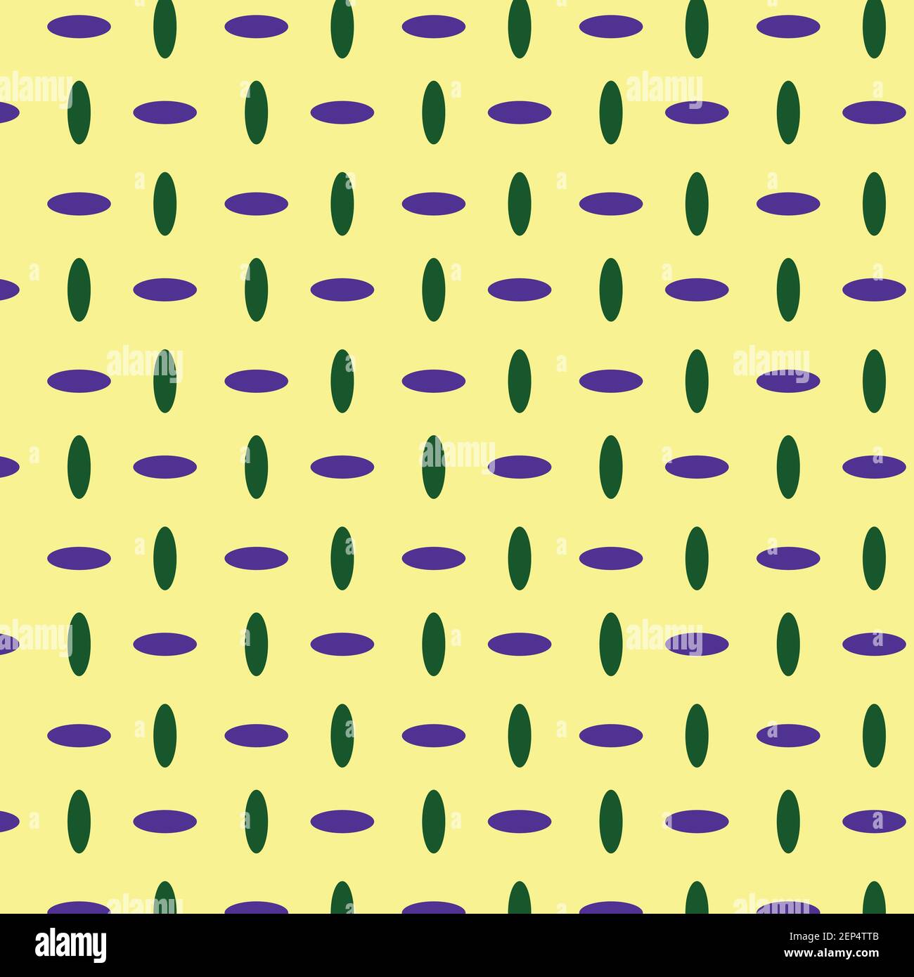 Long oval shaped violet and green color pattern on light yellow background book cover,  present, wallpaper, wrapping, texture, ornaments packing, carp Stock Vector